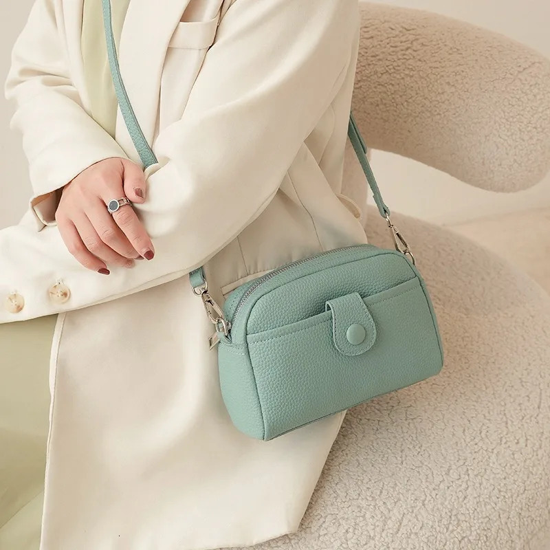 Cross shaped bag womens PU leather small square casual version beautiful and fashionable shoulder large capacity mobile phone 241008