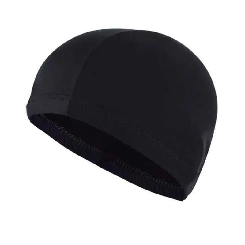 1 piece of high elasticity single thread polyamide swimming cap mens and womens uncut breathable swimming cap adult cloth cap hot spring CL241009