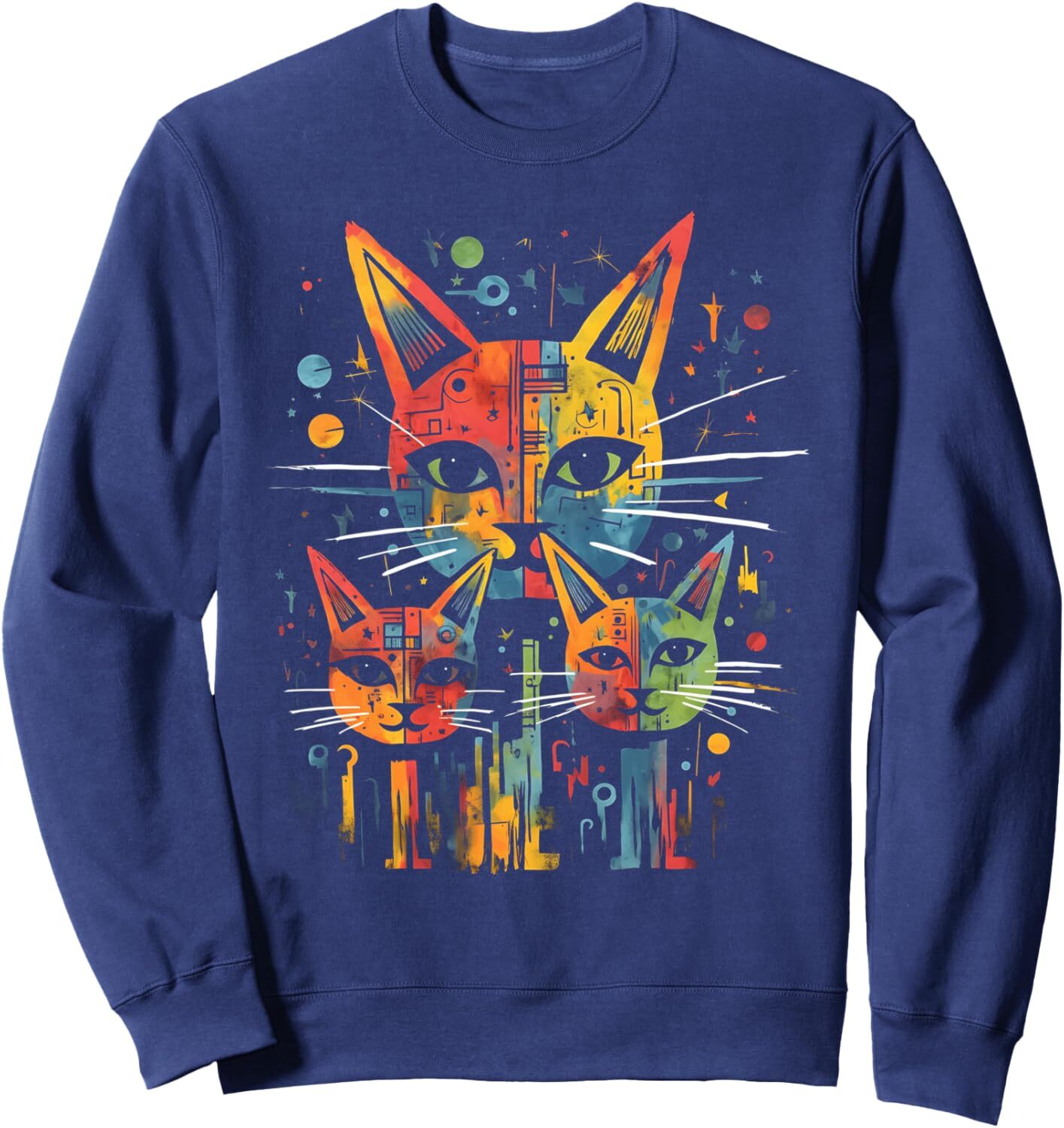 Long Sleeve Shirts for Men sweatshirt Cat Family Kitten Lover Animal Design Graphic Tees Men Women Sweatshirt Tee Streetwear Casual tops clothes