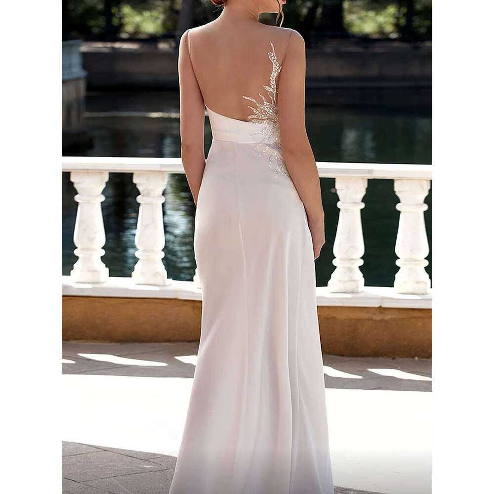 Evening Straight Strapless Crystal Sequins Pleat Backless Prom Gown Party Dress Vestido De Noite Custom Made 6660311
