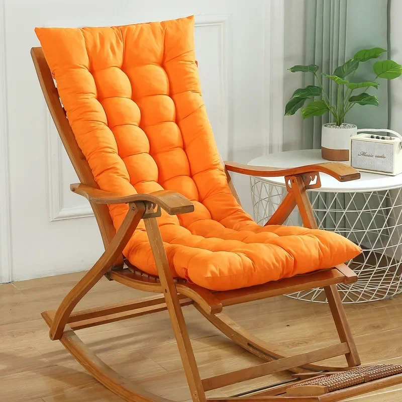Outdoor garden inclined chair cushion solid color soft thick rocking chair seat cushion high backrest chair cushion home decoration 241008