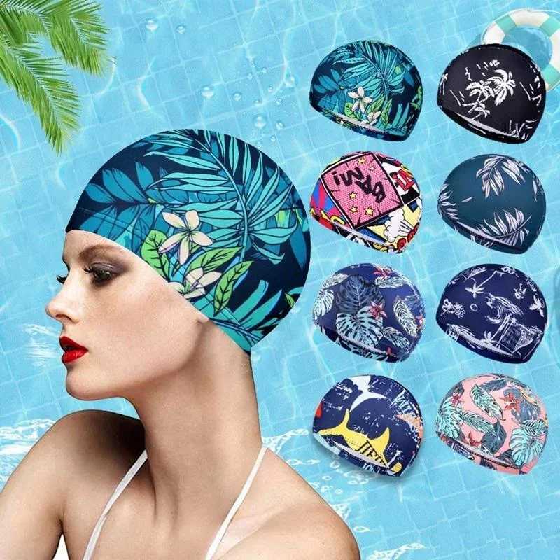 Adult swimming cap mens and womens new cloth cap student swimming cap high elasticity comfortable and fashionable swimming cap CL241009