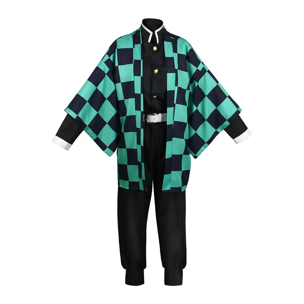 Tanjirou Kamado Costume Anime Cosplay Men Kimono Uniform Halloween Party Demonias Women Clothes Kids 240929