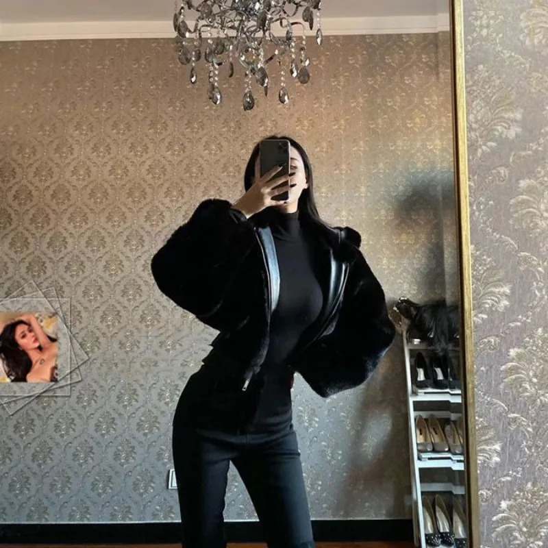 Autumn and Winter Fur Coat Womens Fashion Edition Fur Jacket Integrated Thickened Warm Short Wear 241007