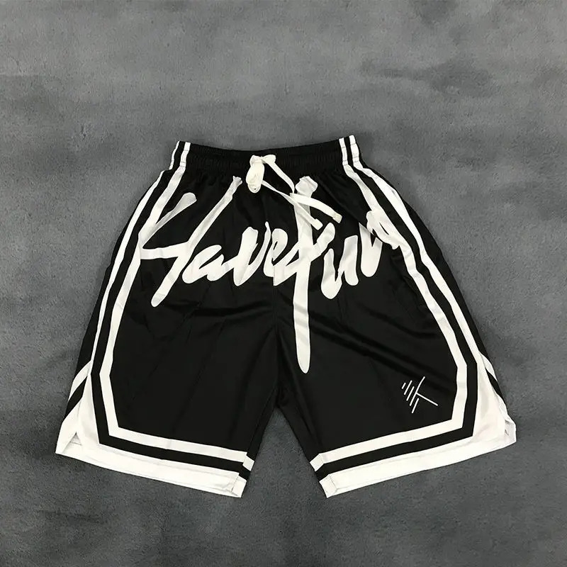 Mens mesh shorts quick drying home print selling set mens shorts 90s Y2k Cortos Korean street clothing 241009