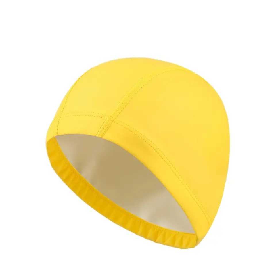 PU PU fabric swimming cap waterproof ear protection swimming pool cap flexible adult long hair swimming cap CL241009