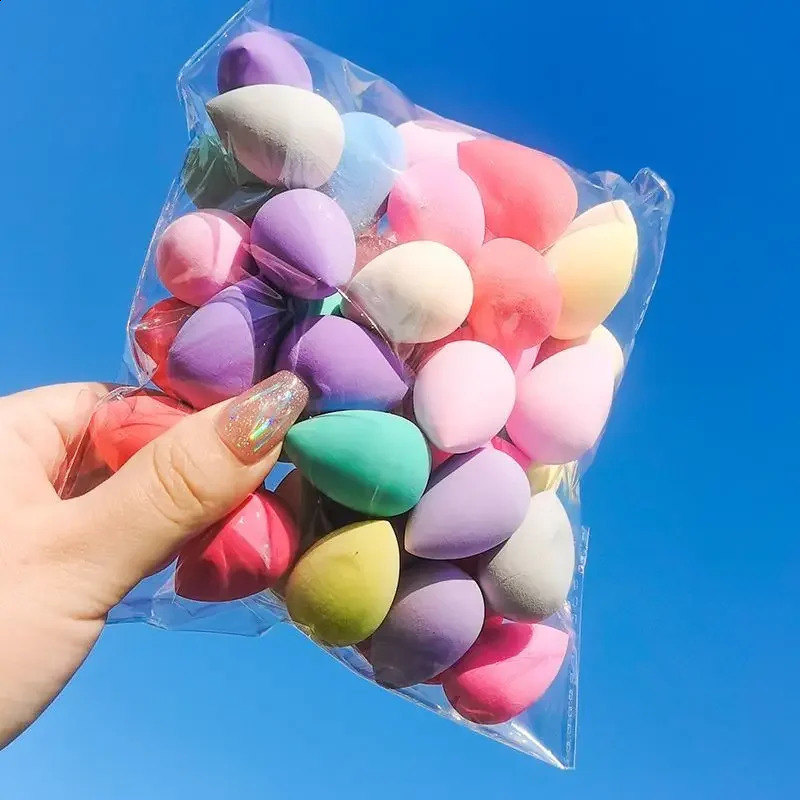 50 mini cosmetics egg puffs mixed with foundation make-up powder makeup mixer applicator sponge dry wet face puff air cushion tool 241008