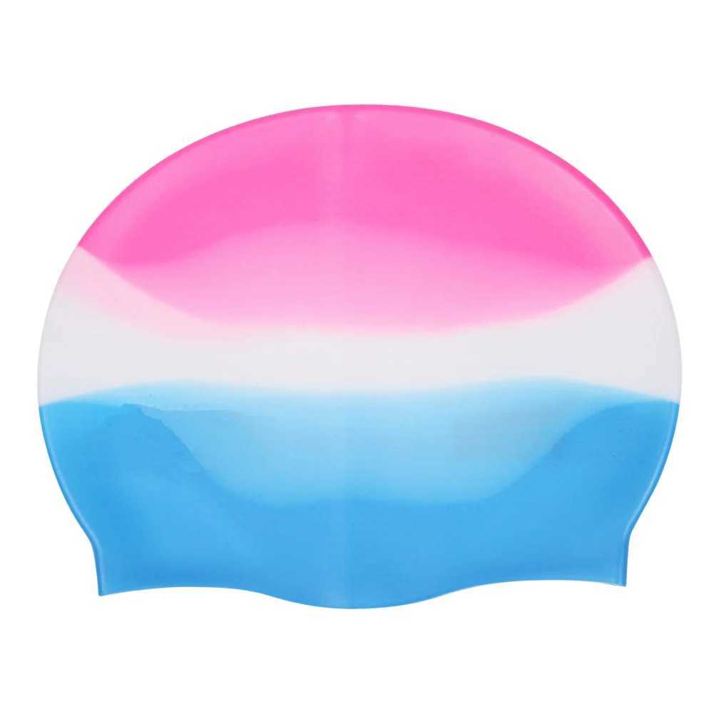 Swimming cap silicone womens waterproof Plus size color adult long hair sports high elasticity adult swimming pool cap CL241009