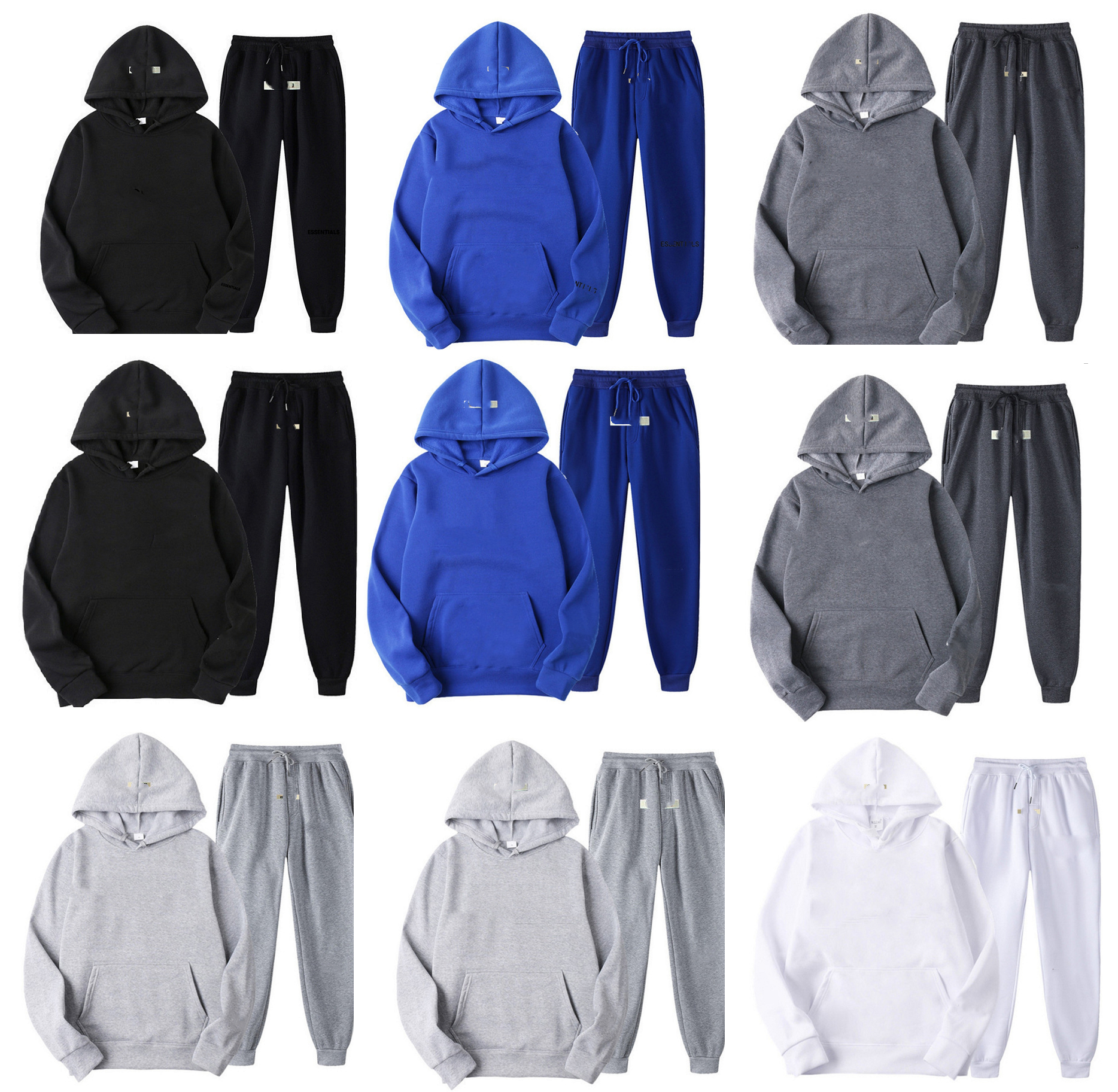 Black 2024 Tracksuit for Men - Designer Hoodie and Pants Set (ES021)
