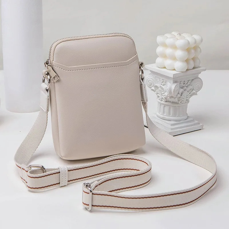 Messenger Sling Bag Womens Mini Handbag Casual PU Leather Small Zipper Cross shaped Simple Shoulder 241008