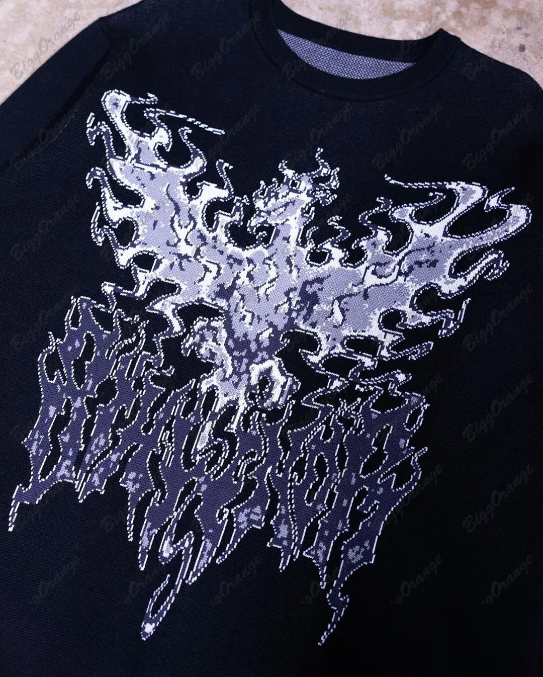 Angry Firebird patterned clothing for autumn and winter Pullover y2k oversized top cardigan hombre mens clothing mens cardigan wool sweater 241007