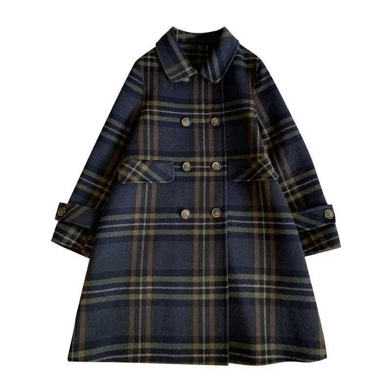 Women Autumn winter Woolen Coat 2024 Double sided cashmere jacket Korean Woolen Double Breasted Loose Leisure OuterwearX241009