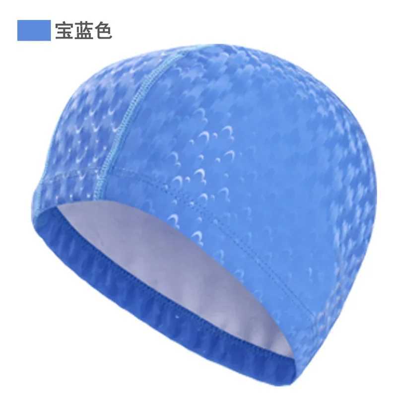 New swimming accessory PU swimming pool cap 2024 adult mens/womens ear protection polyurethane anti slip professional swimming cap CL241009