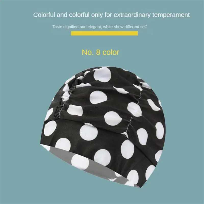 High elasticity swimming cap adult unisex double layered pleated long hair ear protection swimming cap sports swimming pool CL241009