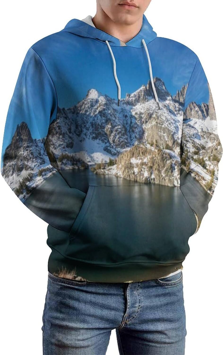 Hoodie for Mens Womens Mens Unisex Novelty Hoodies Dusk Time at Niagara Falls Sunset at Horseshoe Falls Canadian Famous Landmark Souvenir Graphic