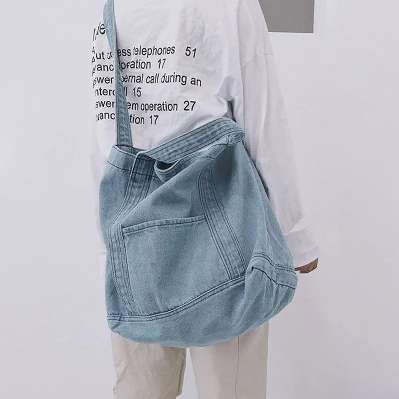 Denim shoulder bag womens shoulder bag Crossbody casual denim bag womens handbag denim Sac A Main Bolsos 241008