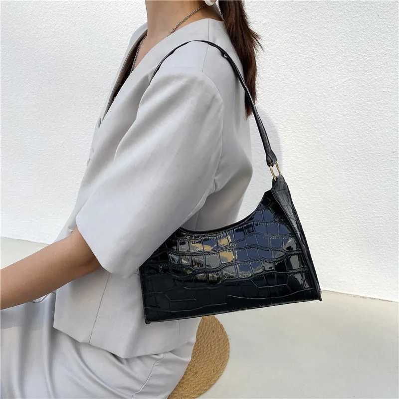 Alligator Pattern Female Small Handbags and Purse Armpit Shoulder Bags High Quality PU Leather Ladies Clutch Totes Bag Z250618