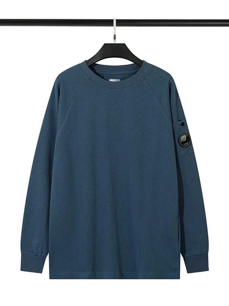 Men's Hoodies Sweatshirts Womens Trend Brand Lens Design hoodless Sweatshirt Mens Casual Round Neck with Pocket Autumn New Fashion Solid Q241009