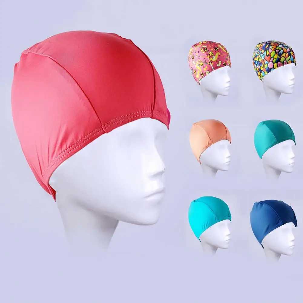 Easy to wear adult swimming cap soft nylon swimming pool cap short hair swimming cap CL241009
