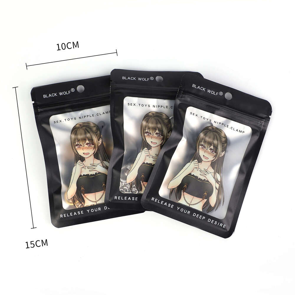 Cross border exclusive breast SM prop with adjustable sex breast clip, long chain, clitoral clip at both ends, adult product