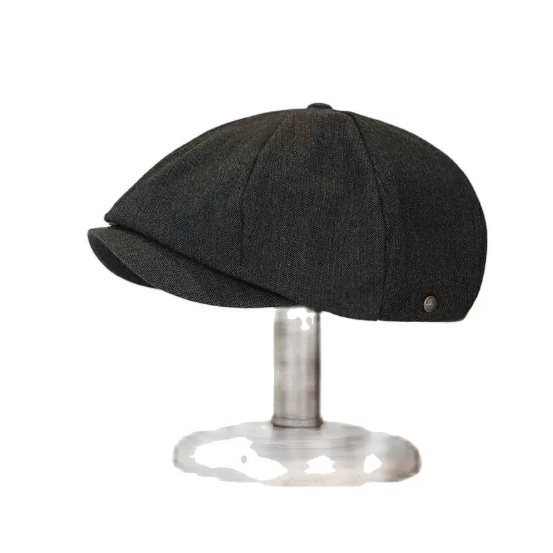 Autumn/Winter Mens Octagonal Hat Womens Felt Beret Mens Casual Ivy Hat Dad Large Size s Hat 56cm 58cm 60cm 62cm 241007