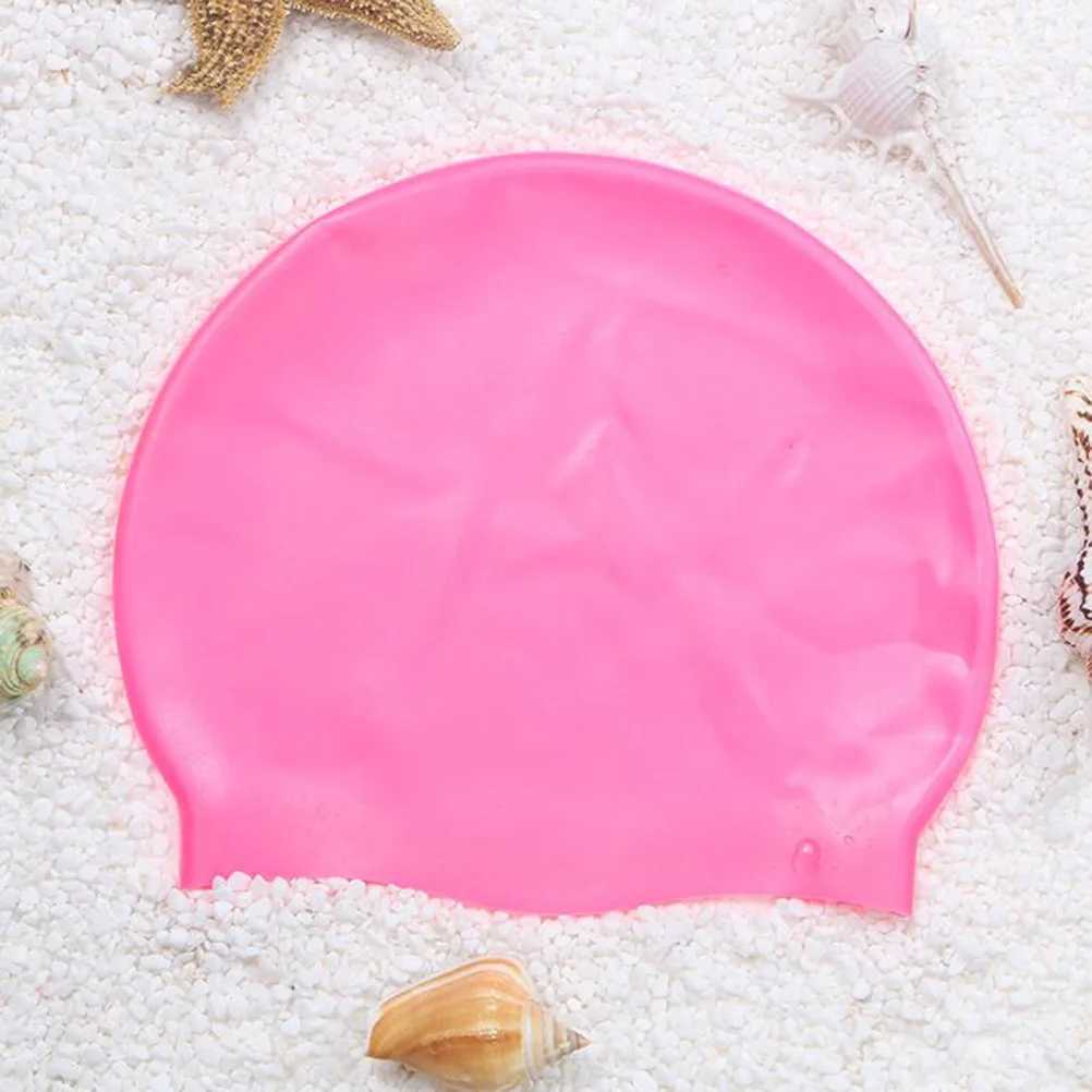 Mens swimming cap womens adult bandage silicone cap waterproof rubber accessories sports elastic billiards CL241009