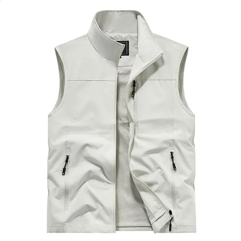 MAN VEST Multi-pocket Tactical Men Mens Work Clothes Hunting Large Size Climbing Sleeveless Jacket Clothing Mens 241007