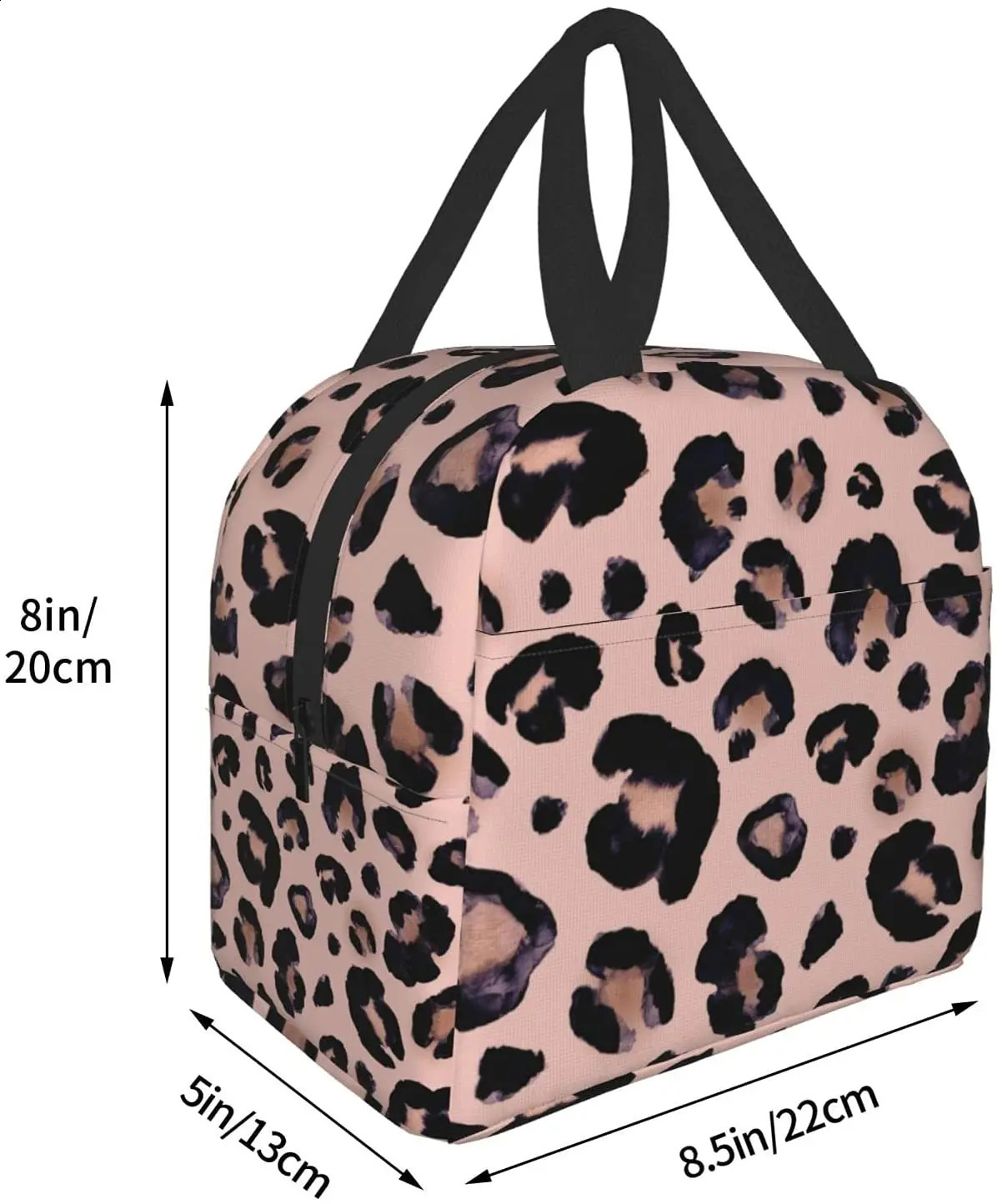 Lunch Bag for Women Leopard Print Cheetah Pink Insulated Box Cooler Tote Adult Kids Work Office School Picnic Reusable 240925