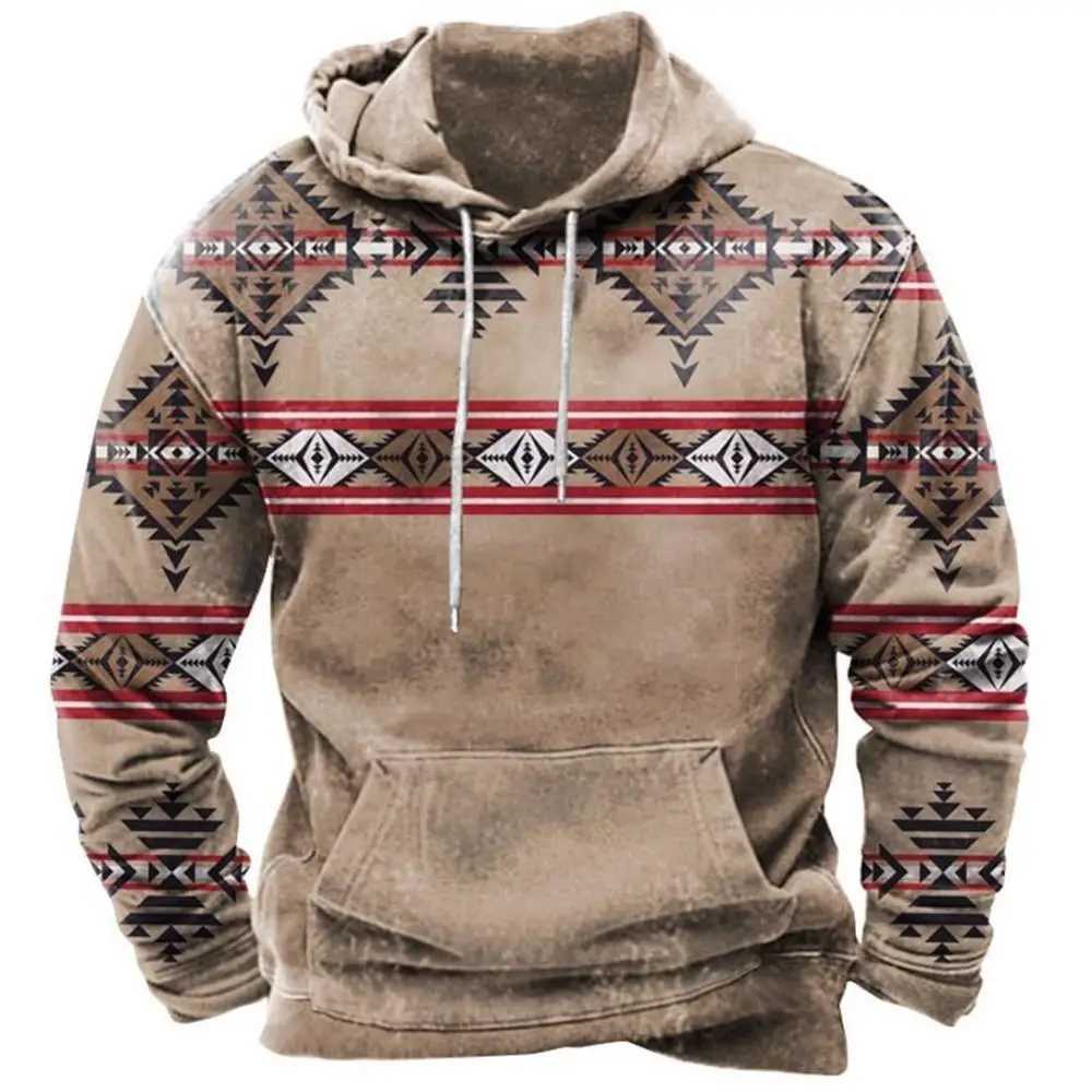 Men's Hoodies Sweatshirts Retro Mens 3D Printed Hoodie Fashion Coat Q1009