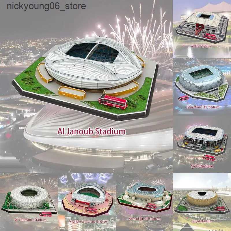 3D Puzzles 3D Soccer Field Model Puzzle Realistic 3D Soccer Stadium Model Puzzle With 8 Different Shapes Easy Installing Jigsaw Puzzle Toys L240910