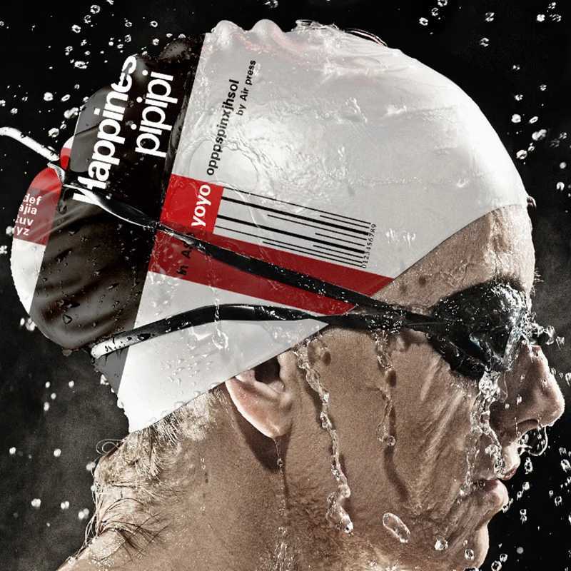 Neutral large-sized happy and comfortable swimming cap accessory suitable for men and women waterproof fish tail CL241009