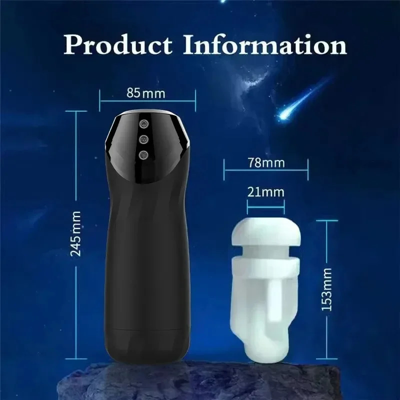 Automatic Male Masturbator Cup Sucking Vibration Oral Sex Machine Real Vagina Penis 240914