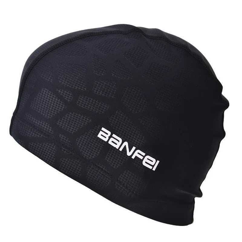 Nylon high elasticity waterproof comfortable cloth swimming cap adult swimming cap water cube swimming cap CL241009