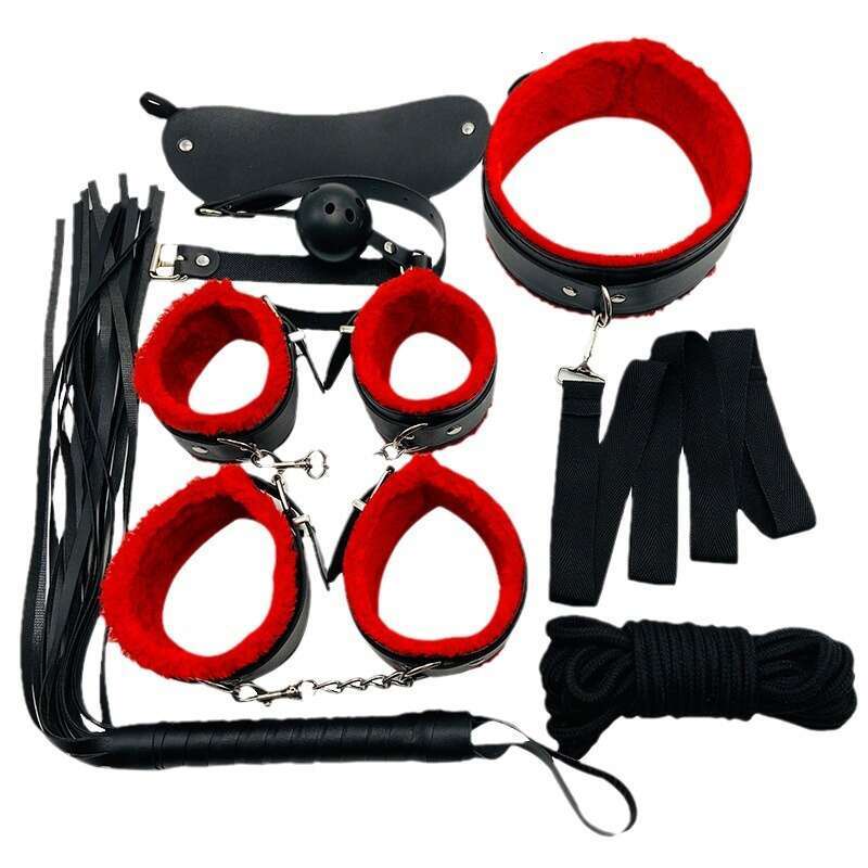SM Fun Seven Piece Set Training Binding Binding Set flirting adult products alternative props handcuffs nipple clip collar