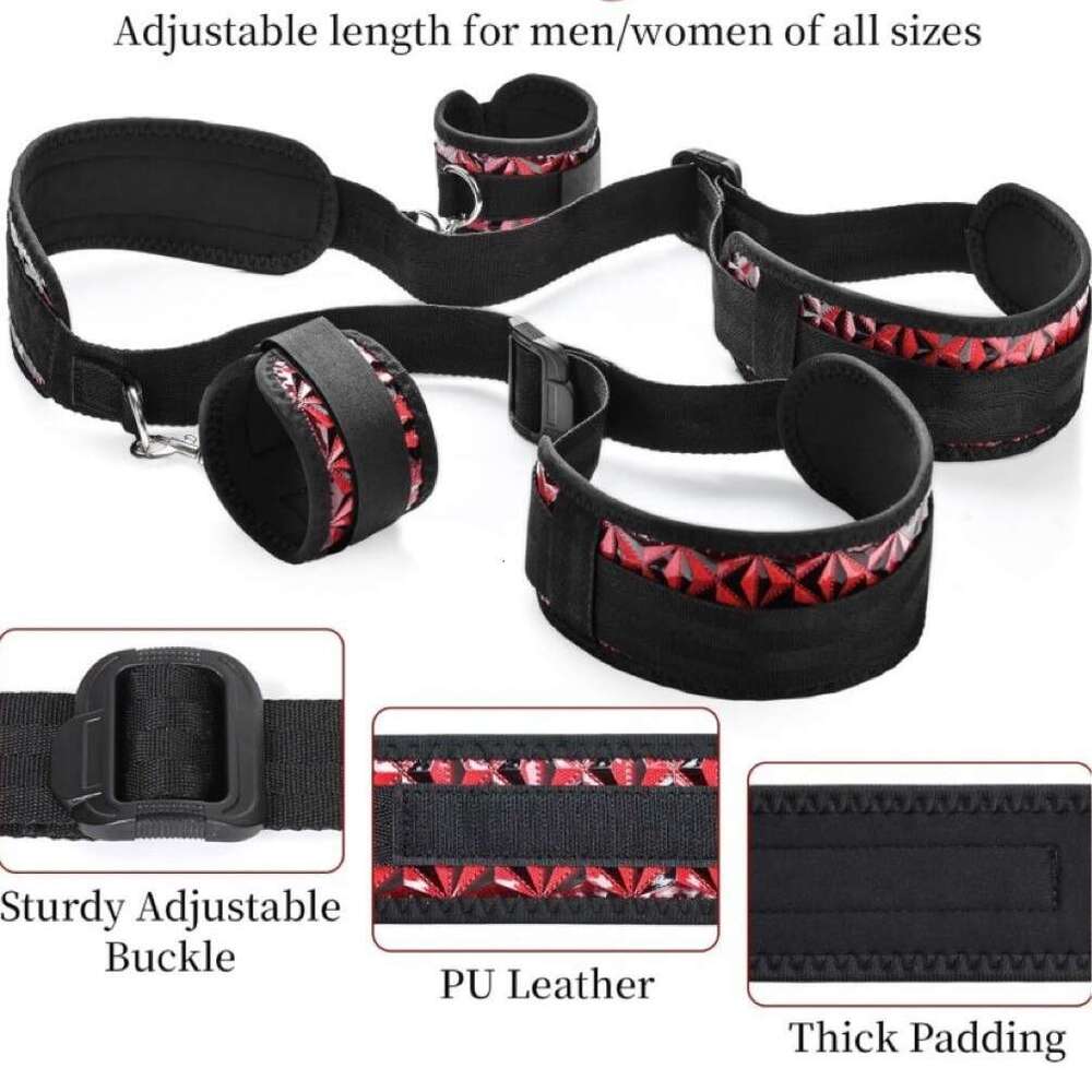 BDSM Upgraded Diamond Pattern Leg Strip Adult Sex Toys Diamond Pattern Handcuffs Cross border Manufacturer Wholesale