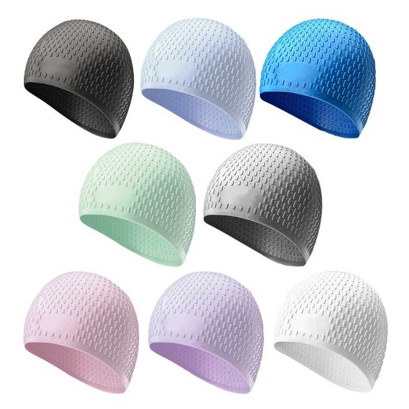 Neutral silicone long/short swim cap waterproof flexible swim cap CL241009