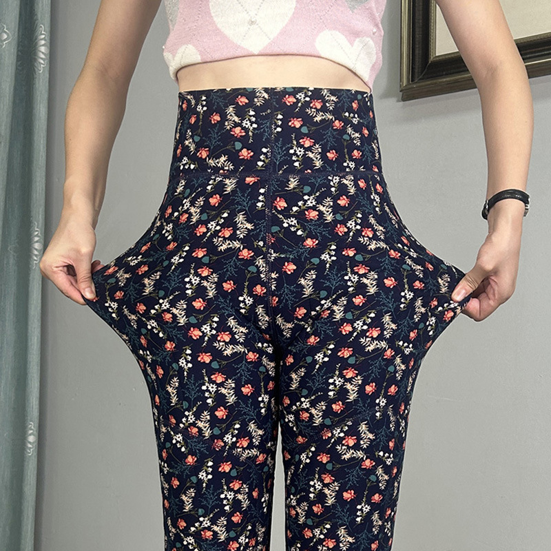 woolen cotton pants for women in winter warm and plush thick pink high waisted knee pads oversized leggings for middleaged and elderly people