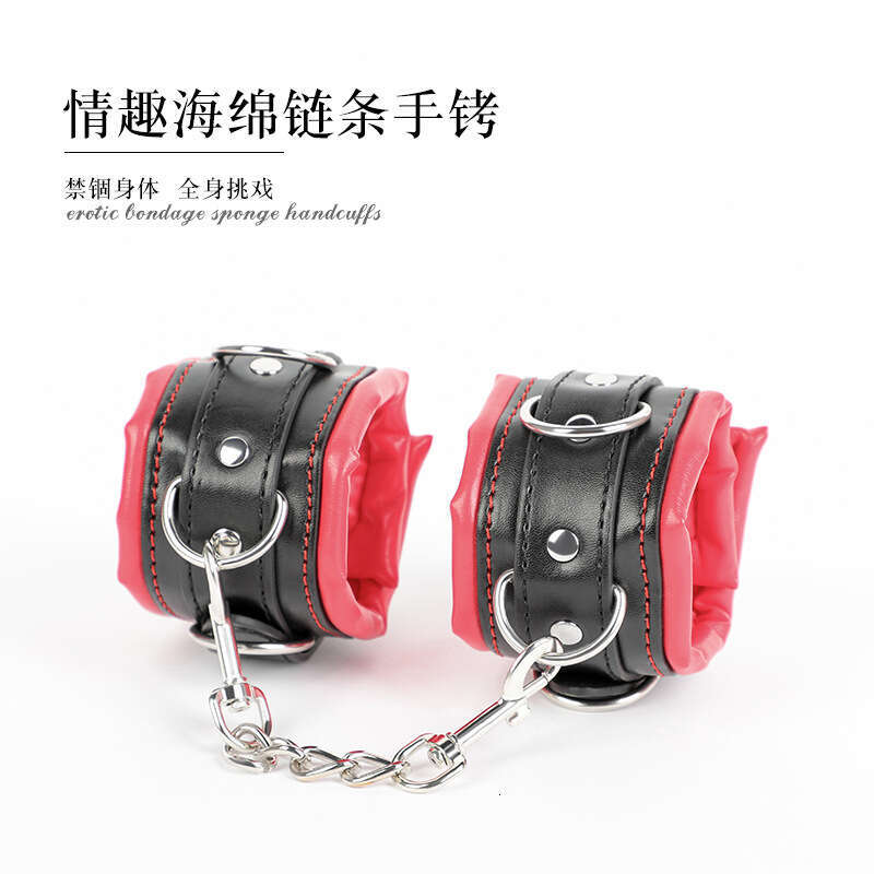 Cross border hot selling SM props bundled with bound sponge sex handcuffs, thickened sex handcuffs, alternative adult products