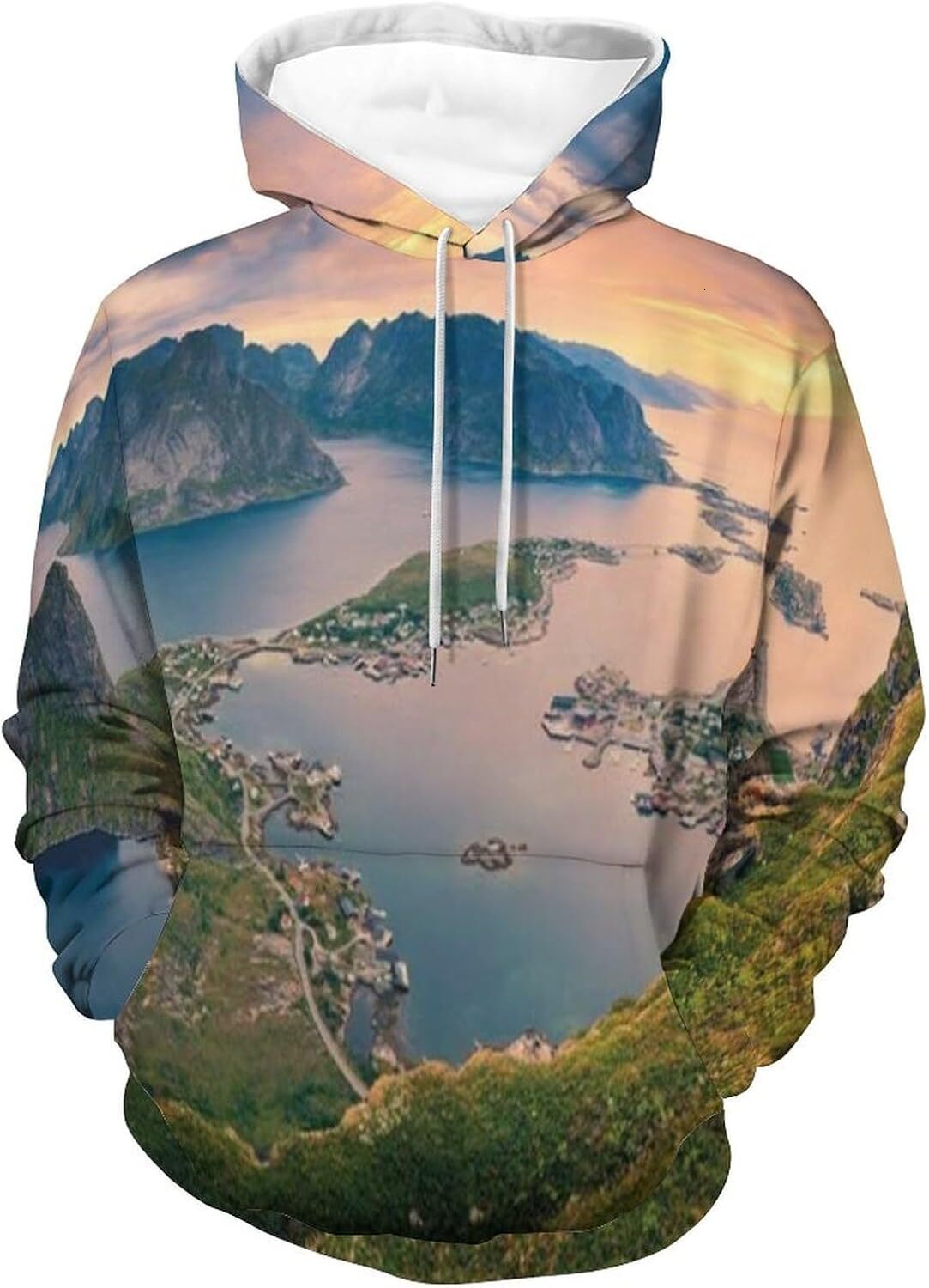 Hoodie for Mens Womens Mens Unisex Novelty Hoodies Scenic Capri Island Hooded Sweatshirt Graphic Hoodies sweatshirt Pullover Long Sleeve