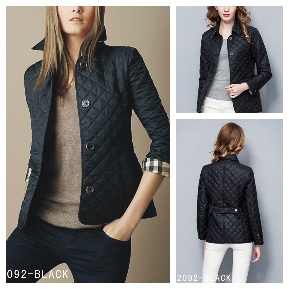 Women's Jacket Designer Plaid Jackets Winter Coat Jacket fashion cotton Slim Coats Plus size xxl xxxl xxxxl