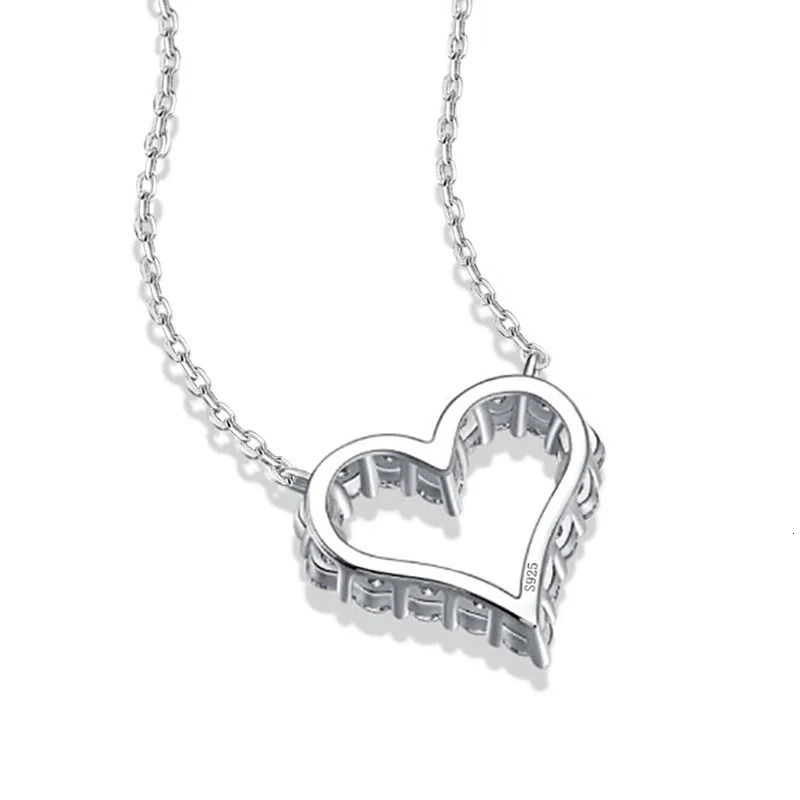 Diamond 1CT Womens Necklace Pendant 925 Silver Chain Party Bridal Exquisite Jewelry 240912