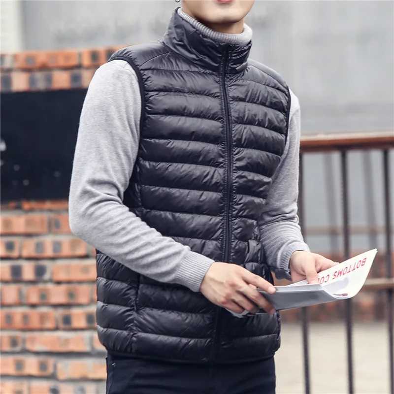 Winter Mens Down Vest Jacket New Casual Sleeveless Lightweight White Duck Down Vest Super Lightweight Down Vest 2023 LX241009