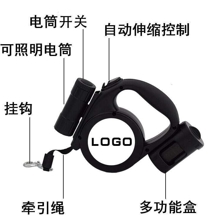 Dog rope nylon automatic retractable large dog leash pet supplies