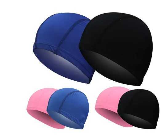 Ultra thin shower cap no size comfortable swimming cap suitable for men and women elastic nylon earmuffs long hair swimming cap CL241010
