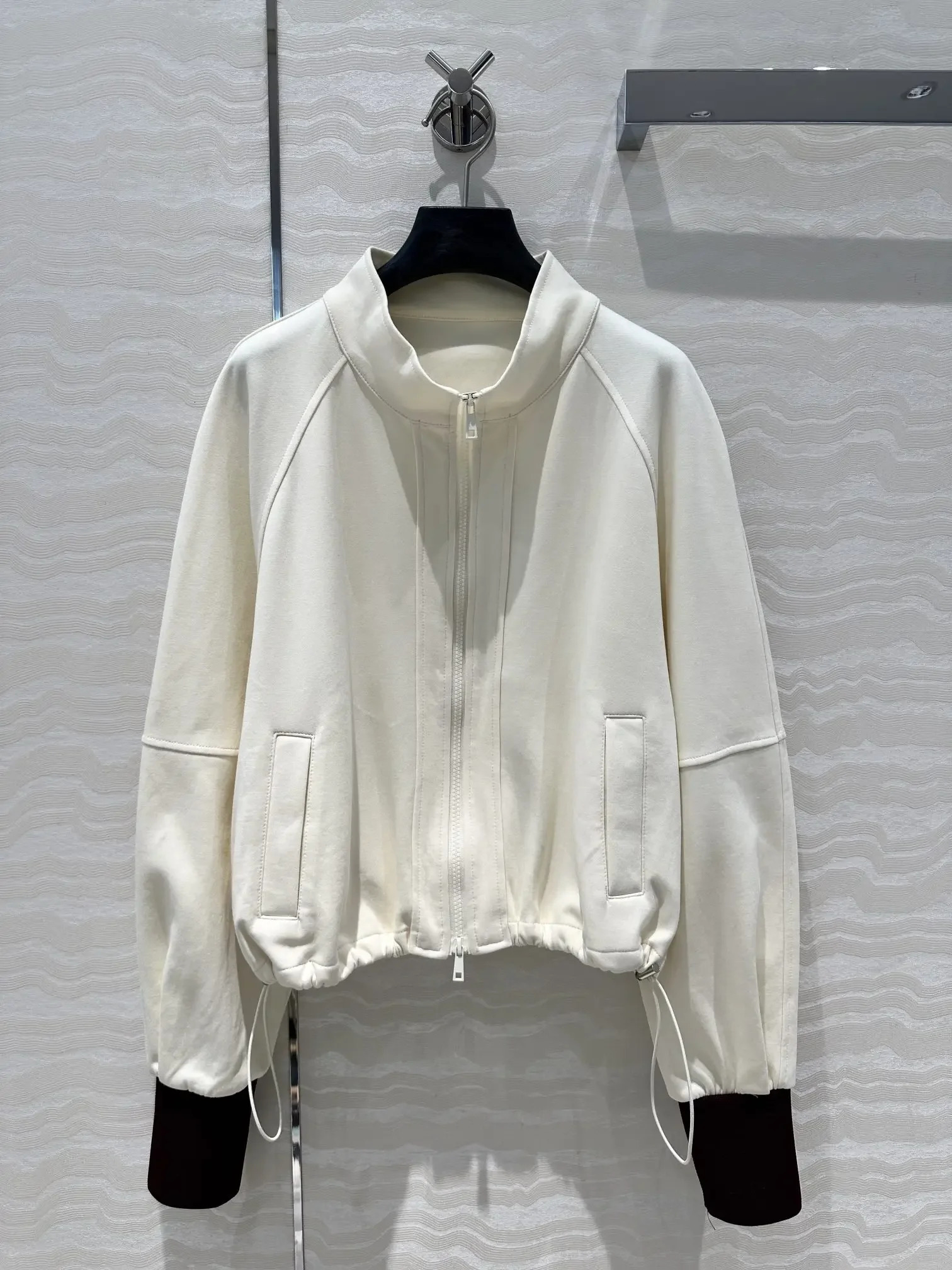 Womens sports suit collar zipper jacket straight leg wide pants set twopiece womens clothing 240929