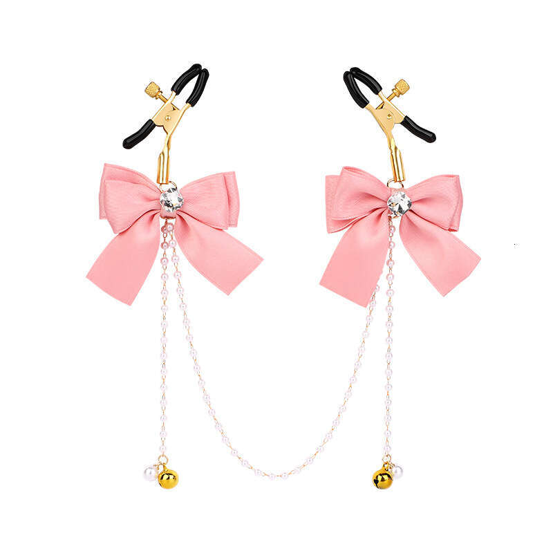 SM Sex Toys Female Masturbation Bell Breast Clip Bow Chain Clitoral Clip Adult Toy Sex Prop