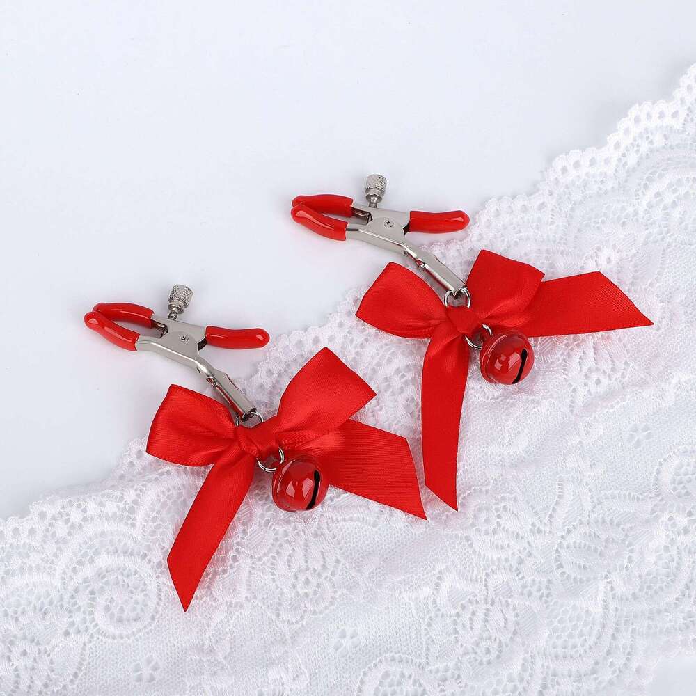 SM Props Sex Milk Clip Bow Bell Milk Clip Nipple Training Masturbation Toys Alternative Adult Products