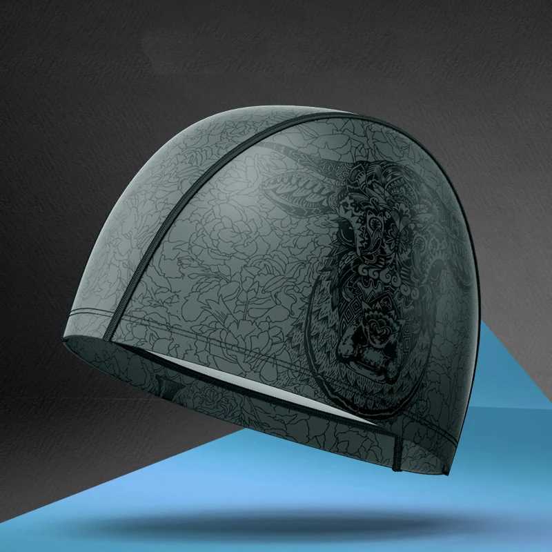 Neutral Chinese style swimming cap accessory suitable for men women children waterproof fish tail CL241009