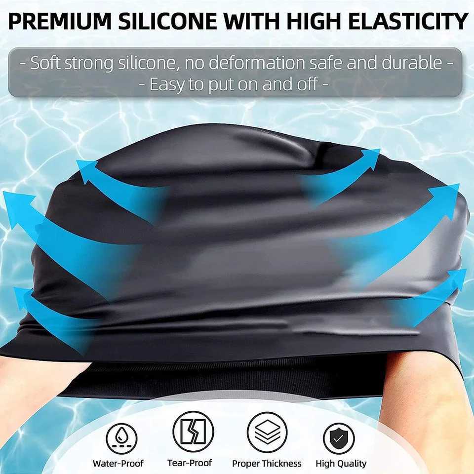 Oversized silicone swimming cap long hair and dirty brain including soft and comfortable adult style swimming cap CL241009