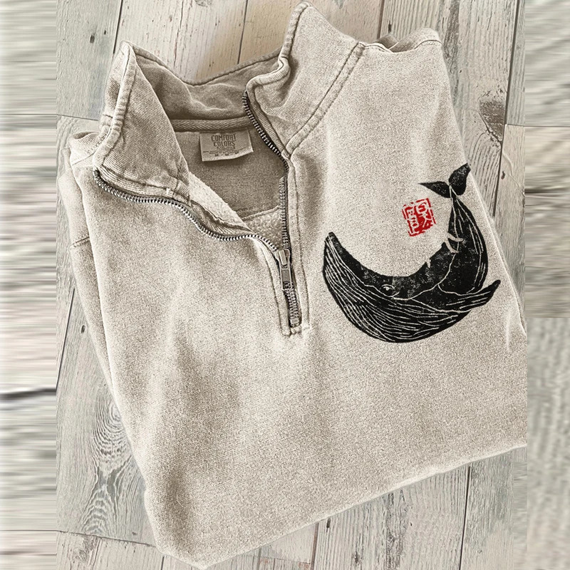 Mens Whale 3D Digital Print Hooded Sweatshirts Men Art Zip Up Hoodies Winter Man Casual Long Sleeve Streetwear Pullover Top 240905